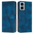 For Motorola Moto G05 Dream Triangle Leather Phone Case with Lanyard(Blue) - 1