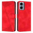 For Motorola Moto G05 Dream Triangle Leather Phone Case with Lanyard(Red) - 1