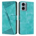 For Motorola Moto G05 Dream Triangle Leather Phone Case with Lanyard(Green) - 1