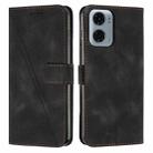 For Motorola Moto G05 Dream Triangle Leather Phone Case with Lanyard(Black) - 1