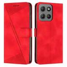 For Motorola Moto G15 Dream Triangle Leather Phone Case with Lanyard(Red) - 1