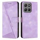 For Motorola Moto G15 Dream Triangle Leather Phone Case with Lanyard(Purple) - 1