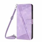 For Motorola Moto G15 Dream Triangle Leather Phone Case with Lanyard(Purple) - 2