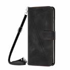 For Motorola Moto G 5G 2025 Dream Triangle Leather Phone Case with Lanyard(Black) - 2