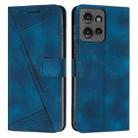 For Motorola Moto G Power / G Play 2025 Dream Triangle Leather Phone Case with Lanyard(Blue) - 1