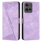 For Motorola Moto G Power / G Play 2025 Dream Triangle Leather Phone Case with Lanyard(Purple) - 1