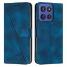 For Motorola Edge 60 Fusion Dream Triangle Leather Phone Case with Lanyard(Blue) - 1