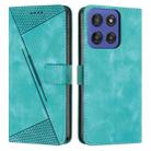 For Motorola Edge 60 Fusion Dream Triangle Leather Phone Case with Lanyard(Green) - 1