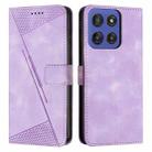 For Motorola Edge 60 Fusion Dream Triangle Leather Phone Case with Lanyard(Purple) - 1