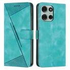 For Motorola Moto G56 5G Dream Triangle Leather Phone Case with Lanyard(Green) - 1