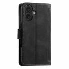 For iPhone 16 Plus Retro Splicing Horizontal Flip Leather Phone Case(Black) - 3