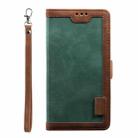 For iPhone 16 Plus Retro Splicing Horizontal Flip Leather Phone Case(Green) - 2