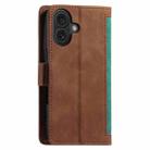 For iPhone 16 Plus Retro Splicing Horizontal Flip Leather Phone Case(Green) - 3