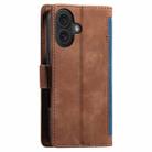 For iPhone 16 Plus Retro Splicing Horizontal Flip Leather Phone Case(Blue) - 2