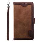 For iPhone 16 Plus Retro Splicing Horizontal Flip Leather Phone Case(Brown) - 2