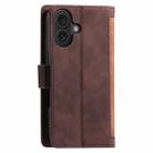 For iPhone 16 Plus Retro Splicing Horizontal Flip Leather Phone Case(Brown) - 3