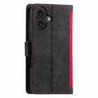 For iPhone 16 Plus Retro Splicing Horizontal Flip Leather Phone Case(Red) - 3