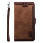 For iPhone 16e Retro Splicing Horizontal Flip Leather Phone Case(Brown) - 2