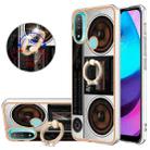 For Motorola Moto E20 / E30 / E40 Electroplating Dual-side IMD Phone Case with Ring Holder(Retro Radio) - 1