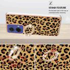 For Motorola Moto G85 Electroplating Dual-side IMD Phone Case with Ring Holder(Leopard Print) - 3