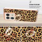 For Motorola Edge 50 Ultra Electroplating Dual-side IMD Phone Case with Ring Holder(Leopard Print) - 3