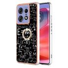 For Motorola Edge 50 Pro Electroplating Dual-side IMD Phone Case with Ring Holder(Equation) - 1