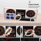 For Motorola Edge 50 Pro Electroplating Dual-side IMD Phone Case with Ring Holder(Retro Radio) - 3