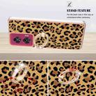 For Motorola Edge 50 Fusion Electroplating Dual-side IMD Phone Case with Ring Holder(Leopard Print) - 3