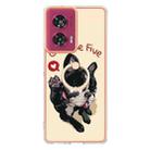 For Motorola Edge 50 Fusion Electroplating Dual-side IMD Phone Case with Ring Holder(Lucky Dog) - 2