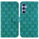 For Samsung Galaxy S23 FE 5G Double 8-shaped Embossed Leather Phone Case(Green) - 1