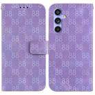 For Samsung Galaxy S23 FE 5G Double 8-shaped Embossed Leather Phone Case(Purple) - 1