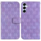For Samsung Galaxy M54 Double 8-shaped Embossed Leather Phone Case(Purple) - 1