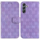 For Samsung Galaxy A24 4G Double 8-shaped Embossed Leather Phone Case(Purple) - 1
