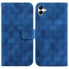 For Samsung Galaxy A04e / F04 / M04 Double 8-shaped Embossed Leather Phone Case(Blue) - 1