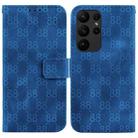 For Samsung Galaxy S23 Ultra 5G Double 8-shaped Embossed Leather Phone Case(Blue) - 1