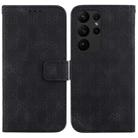 For Samsung Galaxy S23 Ultra 5G Double 8-shaped Embossed Leather Phone Case(Black) - 1