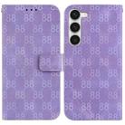 For Samsung Galaxy S23+ 5G Double 8-shaped Embossed Leather Phone Case(Purple) - 1