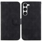 For Samsung Galaxy S23+ 5G Double 8-shaped Embossed Leather Phone Case(Black) - 1