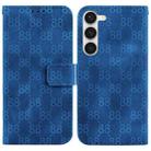 For Samsung Galaxy S23 5G Double 8-shaped Embossed Leather Phone Case(Blue) - 1