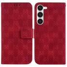 For Samsung Galaxy S23 5G Double 8-shaped Embossed Leather Phone Case(Red) - 1