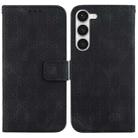 For Samsung Galaxy S23 5G Double 8-shaped Embossed Leather Phone Case(Black) - 1