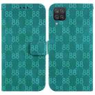 For Samsung Galaxy A12 5G Double 8-shaped Embossed Leather Phone Case(Green) - 1