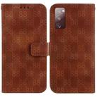 For Samsung Galaxy S20 FE 4G / 5G Double 8-shaped Embossed Leather Phone Case(Brown) - 1