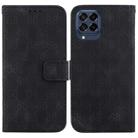 For Samsung Galaxy M53 5G Double 8-shaped Embossed Leather Phone Case(Black) - 1