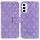 For Samsung Galaxy M23 / F23 Double 8-shaped Embossed Leather Phone Case(Purple) - 1