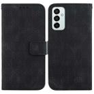 For Samsung Galaxy M23 / F23 Double 8-shaped Embossed Leather Phone Case(Black) - 1