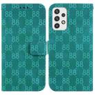 For Samsung Galaxy A23 Double 8-shaped Embossed Leather Phone Case(Green) - 1