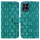 For Samsung Galaxy M33 5G Double 8-shaped Embossed Leather Phone Case(Green) - 1
