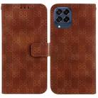 For Samsung Galaxy M33 5G Double 8-shaped Embossed Leather Phone Case(Brown) - 1
