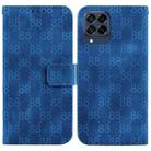 For Samsung Galaxy M33 5G Double 8-shaped Embossed Leather Phone Case(Blue) - 1